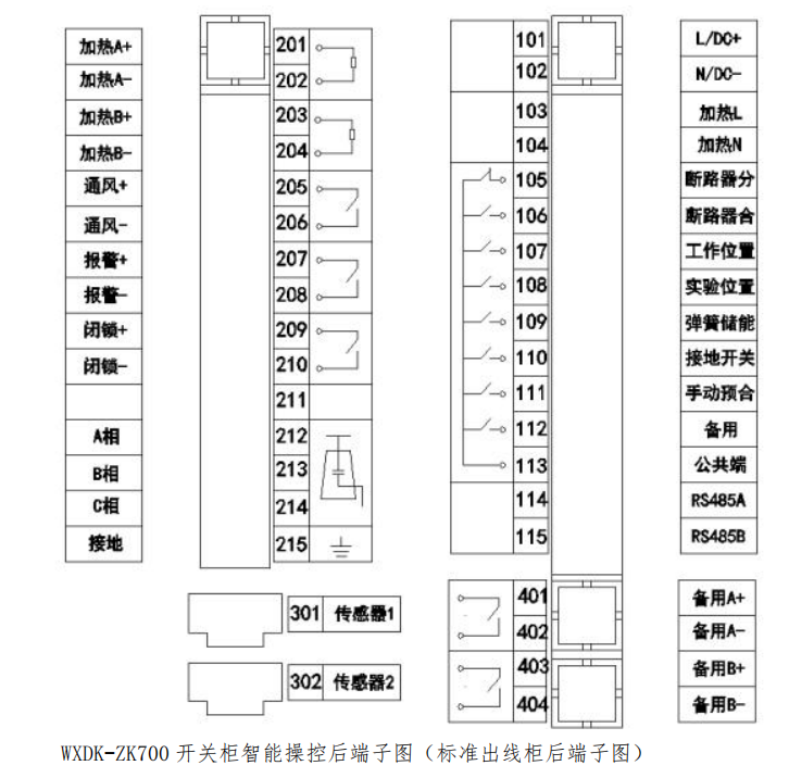 WXDK-ZK700B，后端子