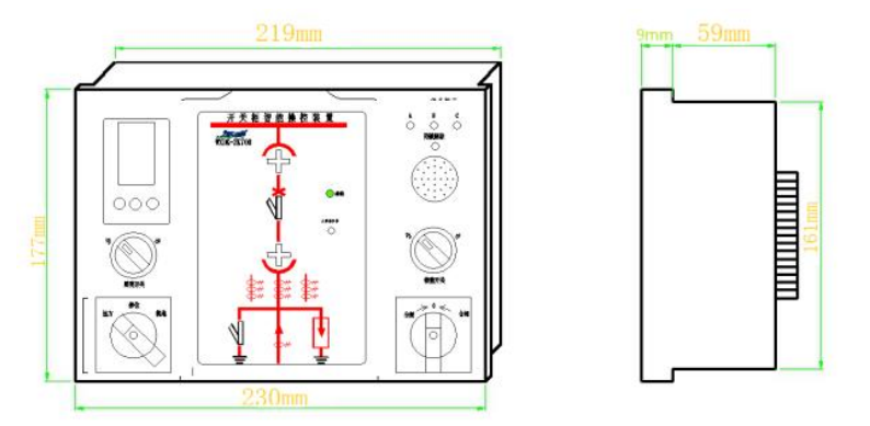 WXDK-ZK700B，產(chǎn)品尺寸